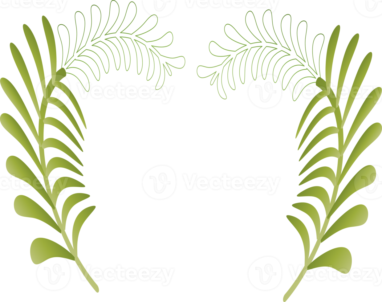 Flower leaf decoration wreath frame logo banner award art graphic design illustration png