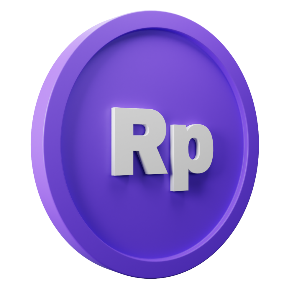 rupiah pengar 3d illustration png