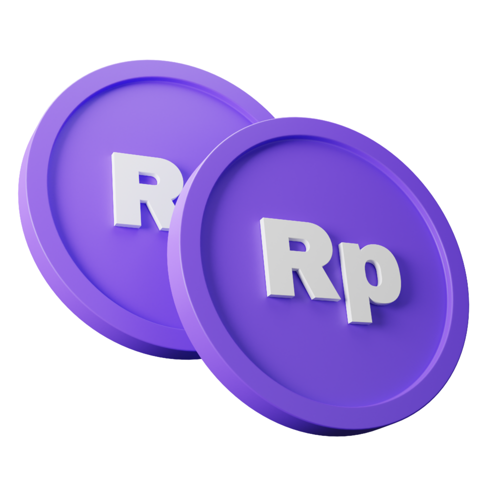 rupiah pengar 3d illustration png