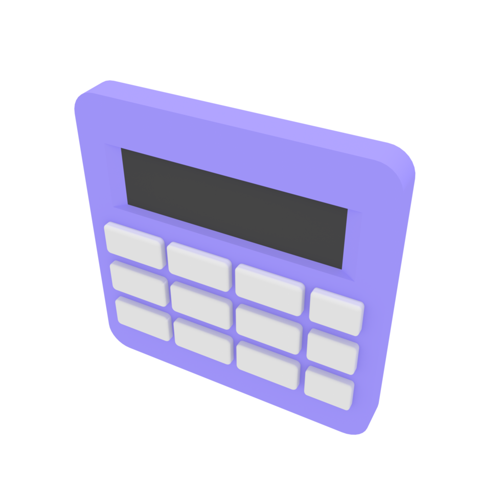 3D Render Calculator Perspective View png