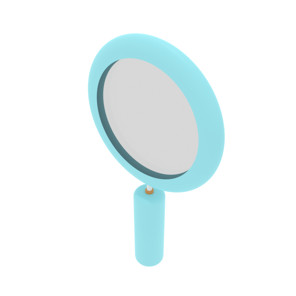 3D Render Magnifying Glass Front View png