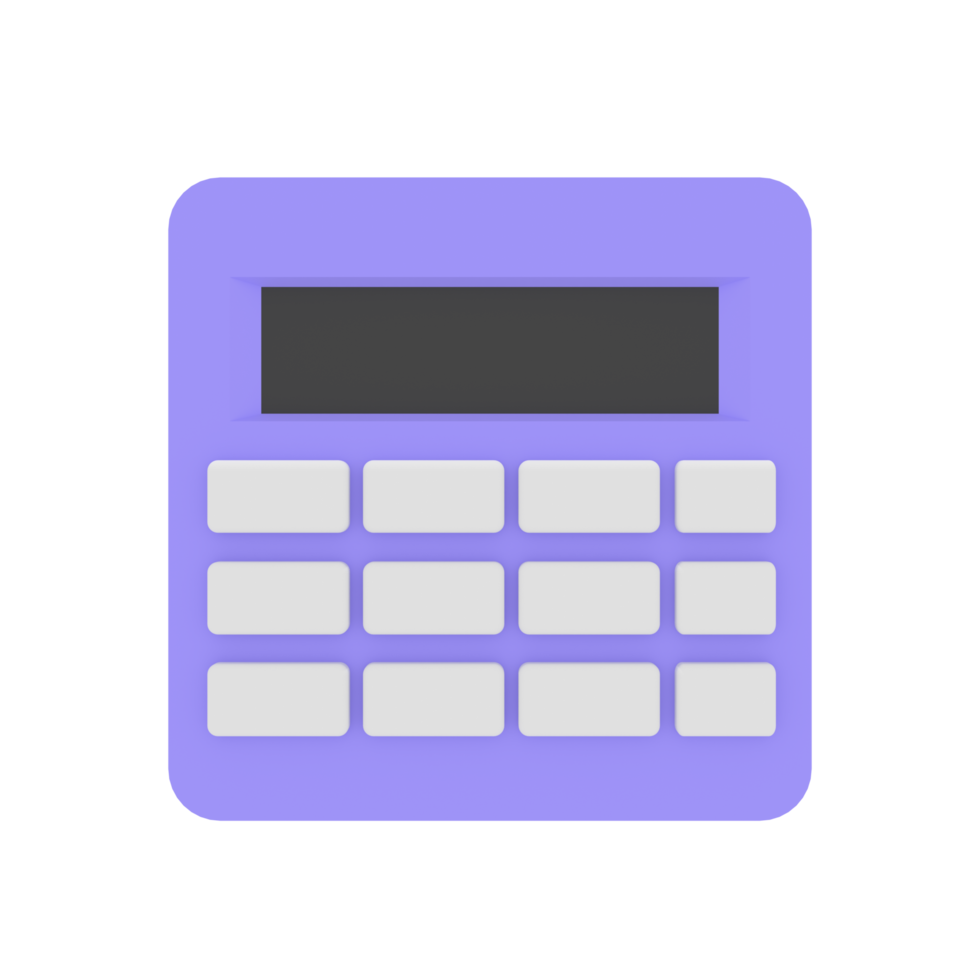 3D Render Calculator Front View png