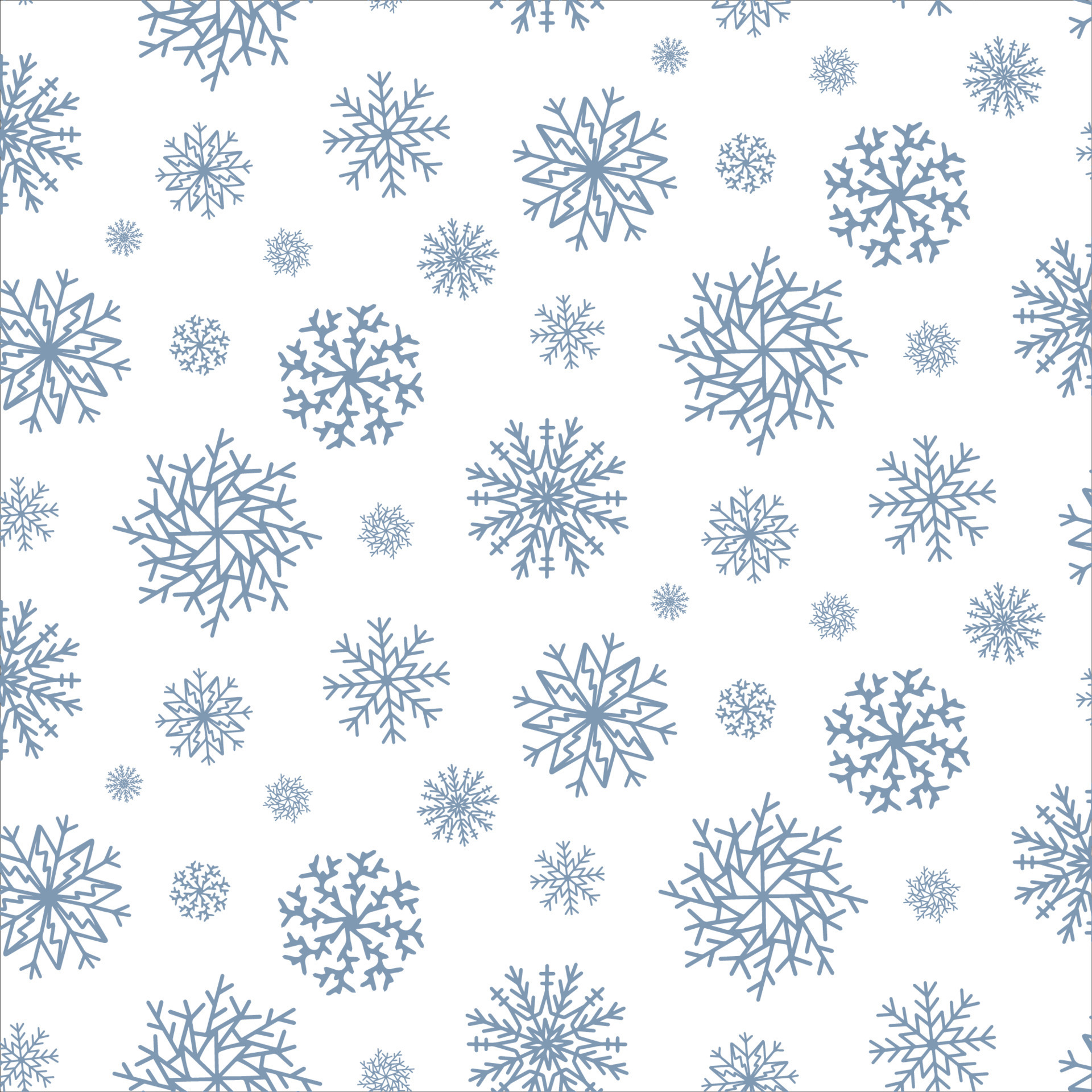 Christmas Snowflakes Collection Isolated On White Background Cute