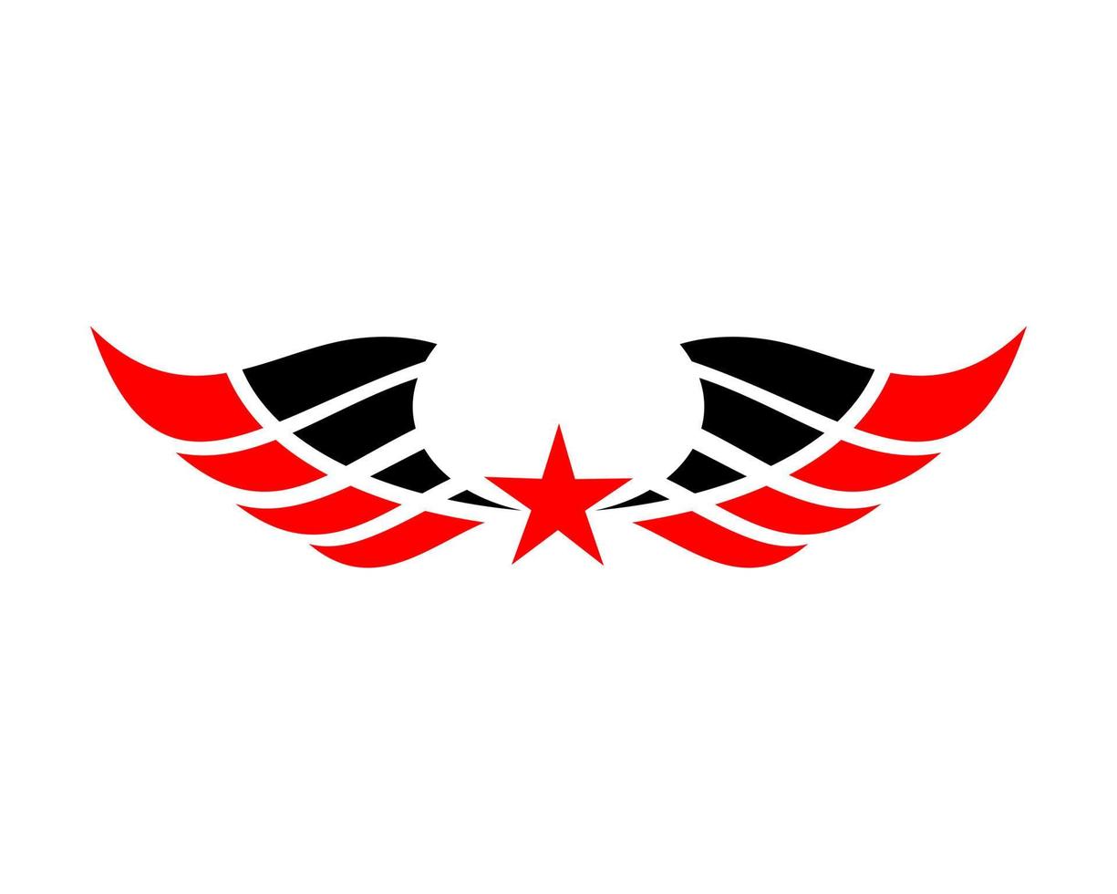 Vector illustration of a wing sign symbol. Can be used for anything related to flying, aviation, superhero, cargo, courier services