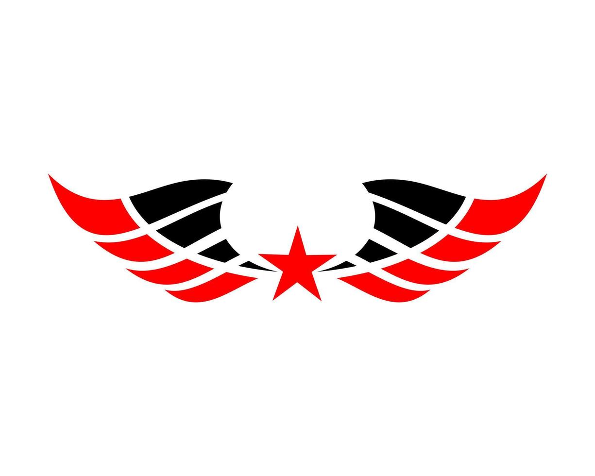 Vector illustration of a wing sign symbol. Can be used for anything related to flying, aviation, superhero, cargo, courier services