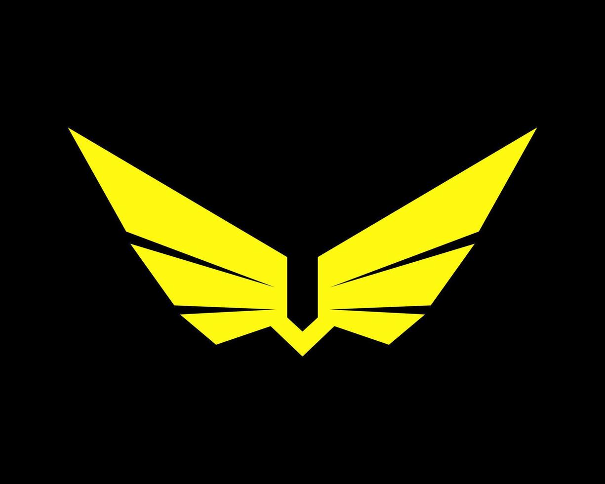 Vector illustration of a wing sign symbol. Can be used for anything related to flying, aviation, superhero, cargo, courier services