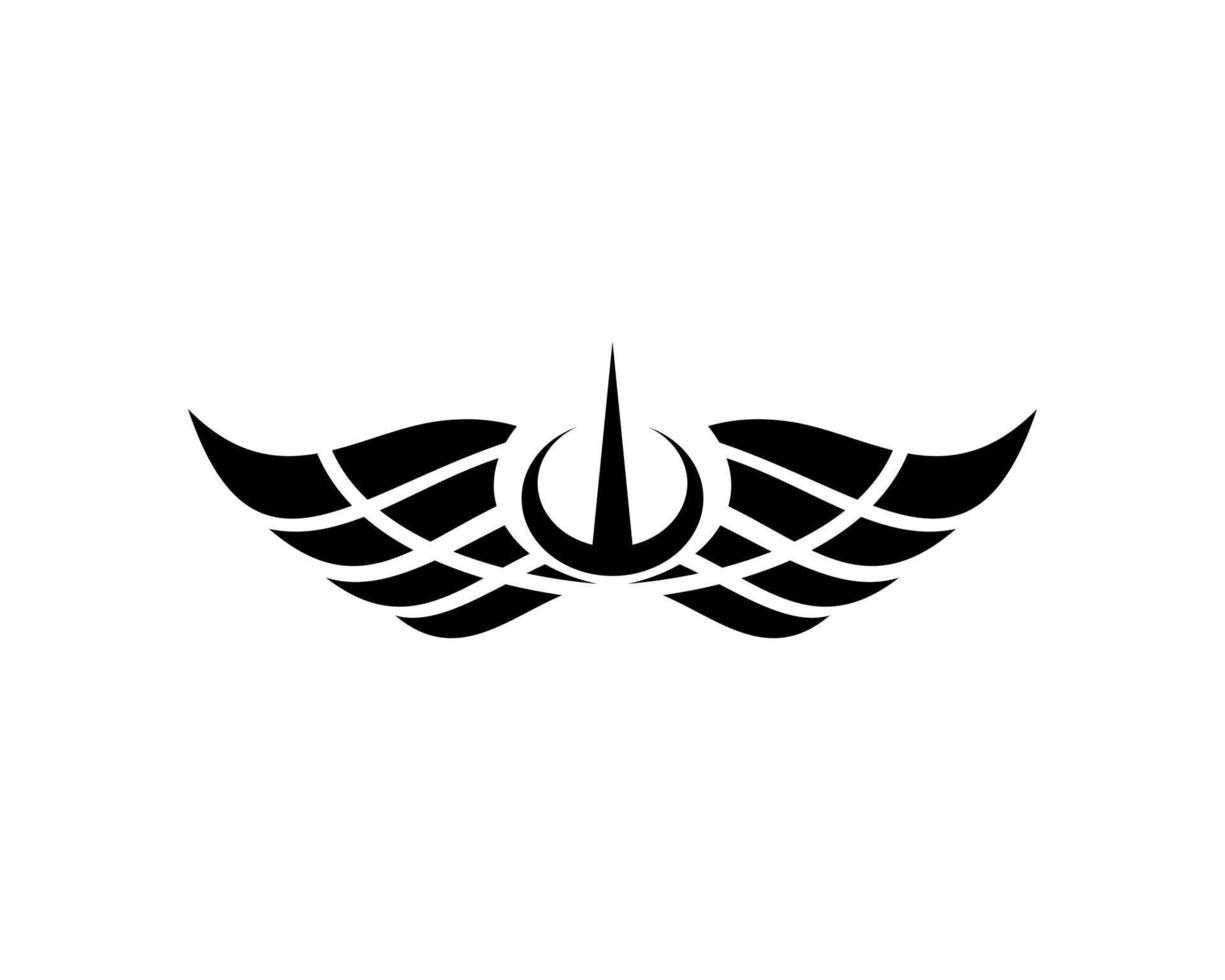 Vector illustration of a wing sign symbol. Can be used for anything related to flying, aviation, superhero, cargo, courier services