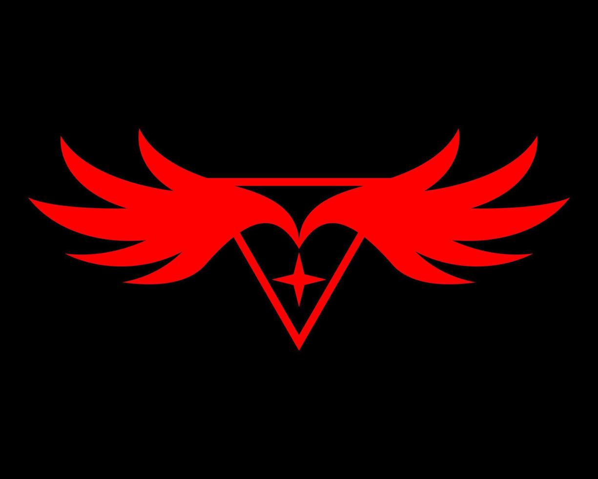 Vector illustration of a wing sign symbol. Can be used for anything related to flying, aviation, superhero, cargo, courier services