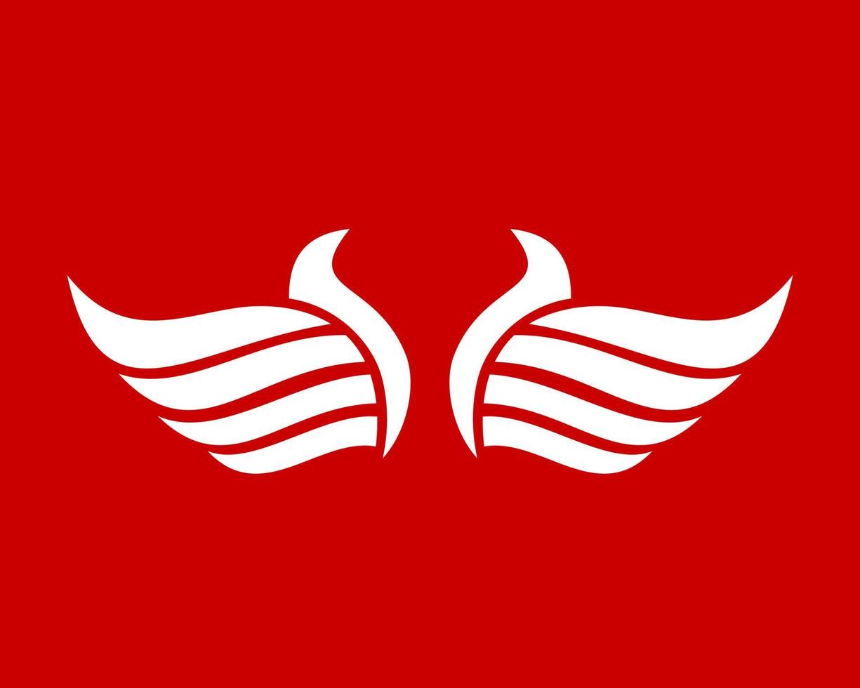 Vector illustration of a wing sign symbol. Can be used for anything related to flying, aviation, superhero, cargo, courier services