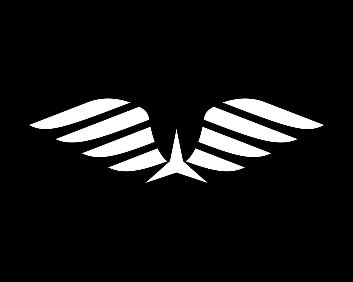 Vector illustration of a wing sign symbol. Can be used for anything related to flying, aviation, superhero, cargo, courier services