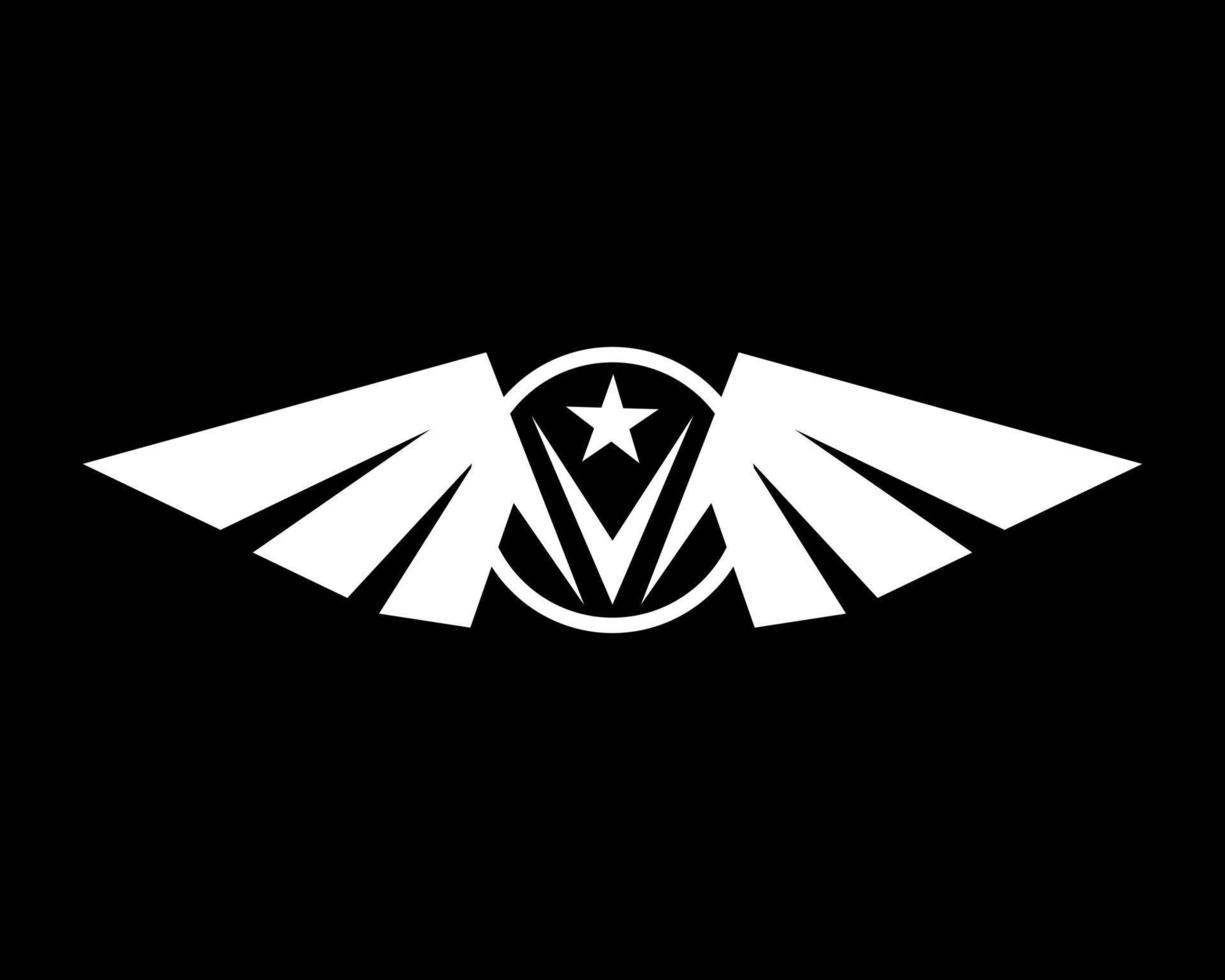 Vector illustration of a wing sign symbol. Can be used for anything related to flying, aviation, superhero, cargo, courier services