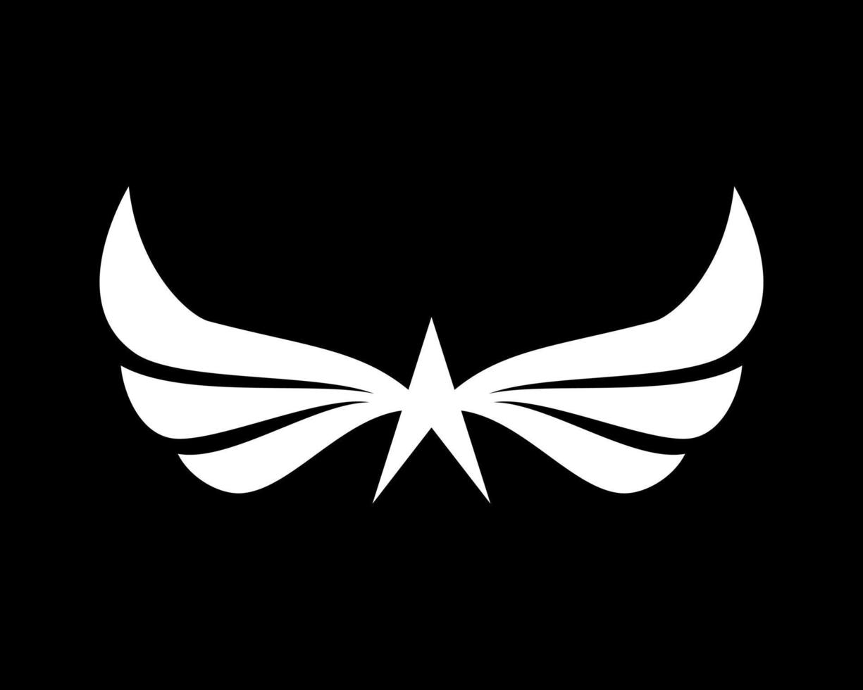 Vector illustration of a wing sign symbol. Can be used for anything related to flying, aviation, superhero, cargo, courier services