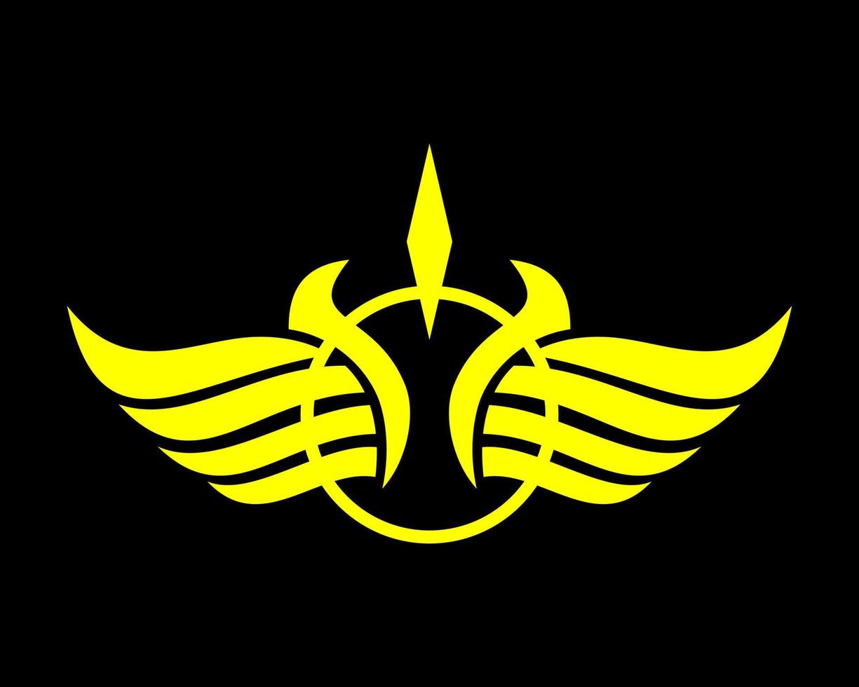 Vector illustration of a wing sign symbol. Can be used for anything related to flying, aviation, superhero, cargo, courier services