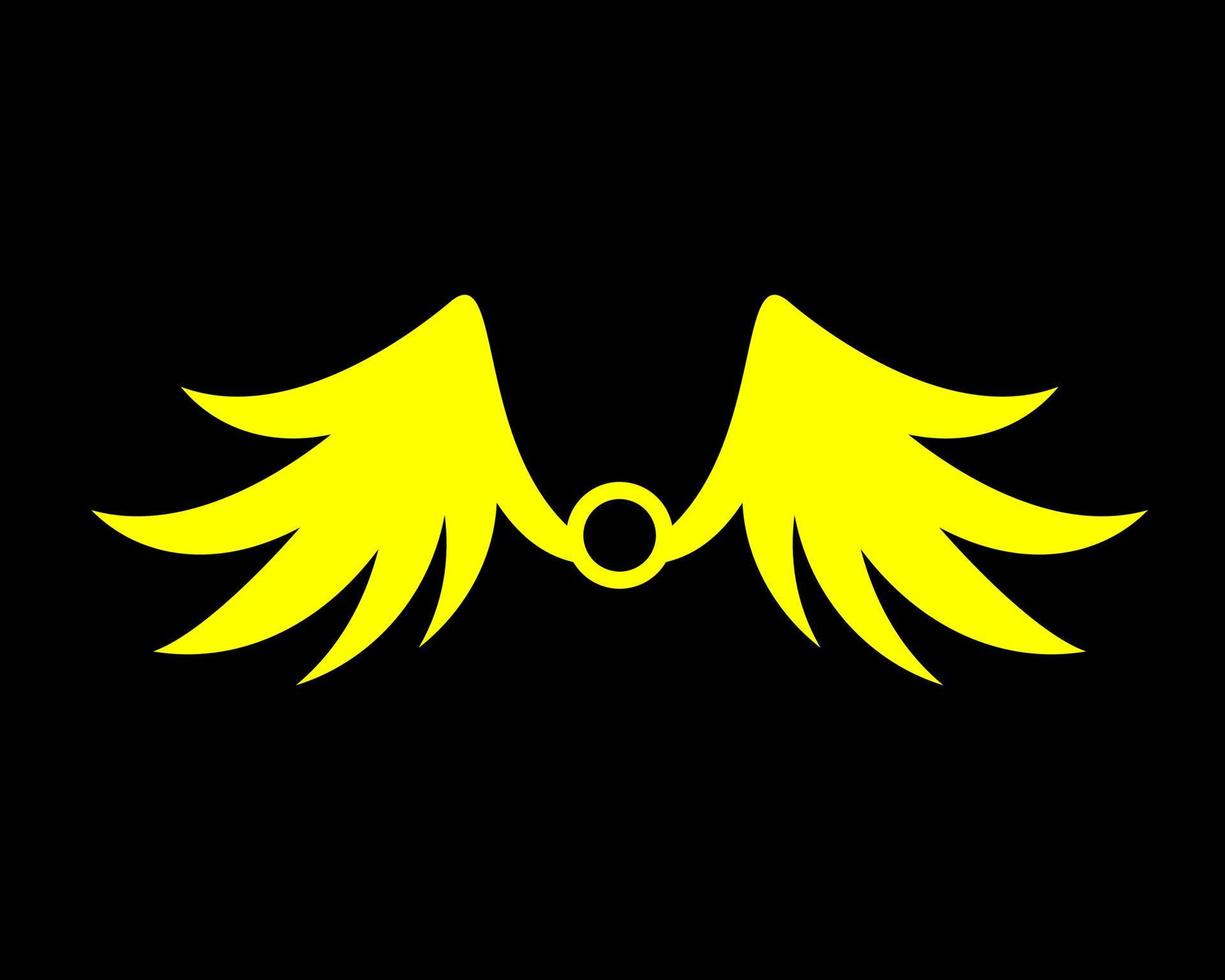 Vector illustration of a wing sign symbol. Can be used for anything related to flying, aviation, superhero, cargo, courier services