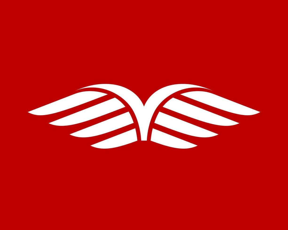 Vector illustration of a wing sign symbol. Can be used for anything related to flying, aviation, superhero, cargo, courier services