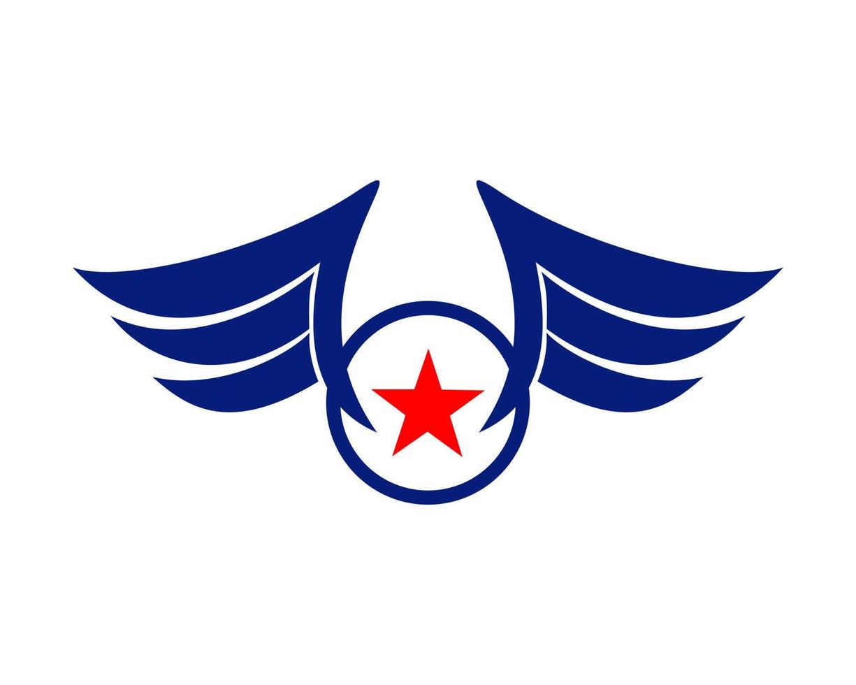 Vector illustration of a wing sign symbol. Can be used for anything related to flying, aviation, superhero, cargo, courier services