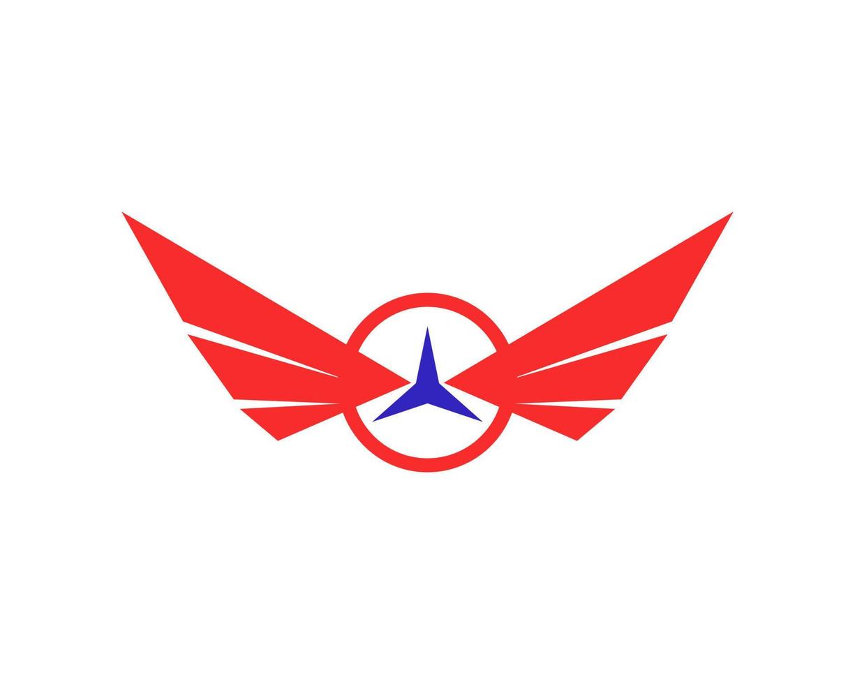 Vector illustration of a wing sign symbol. Can be used for anything related to flying, aviation, superhero, cargo, courier services