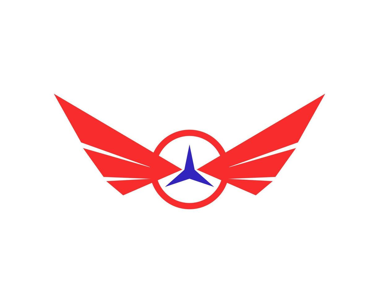 Vector illustration of a wing sign symbol. Can be used for anything related to flying, aviation, superhero, cargo, courier services