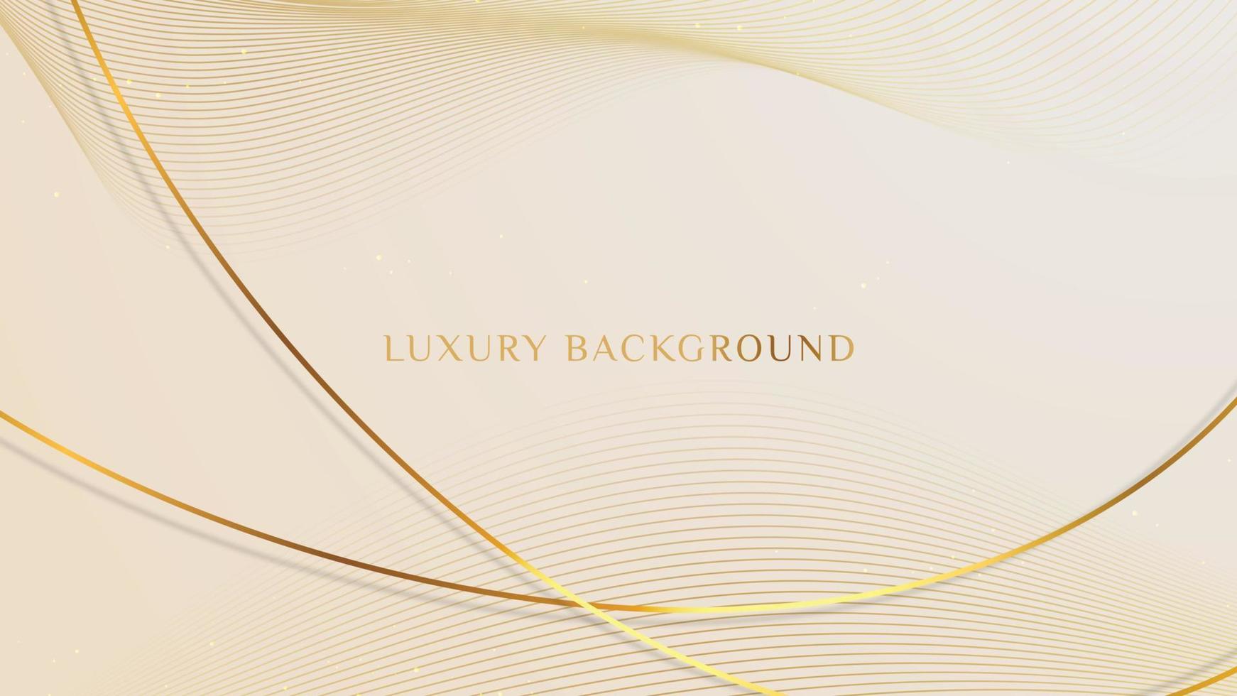 Abstract luxury light brown background with golden lines element vector