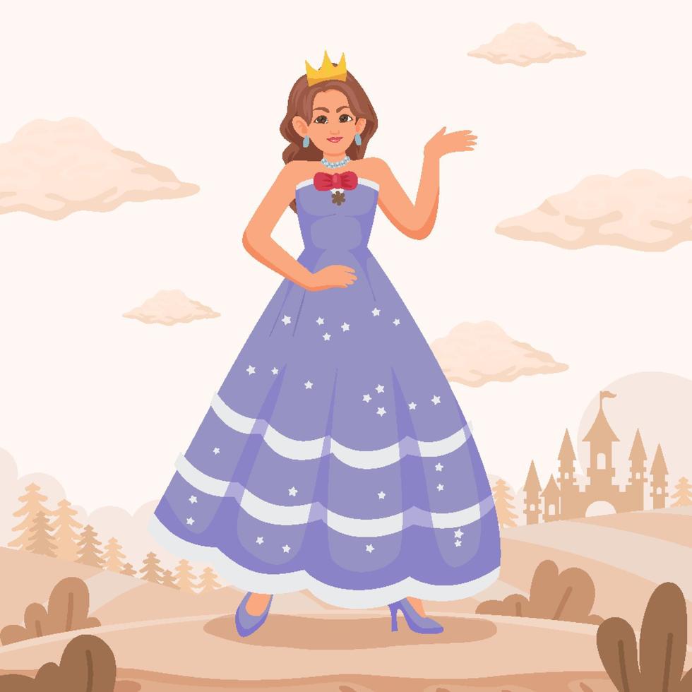 Princess Character Concept vector