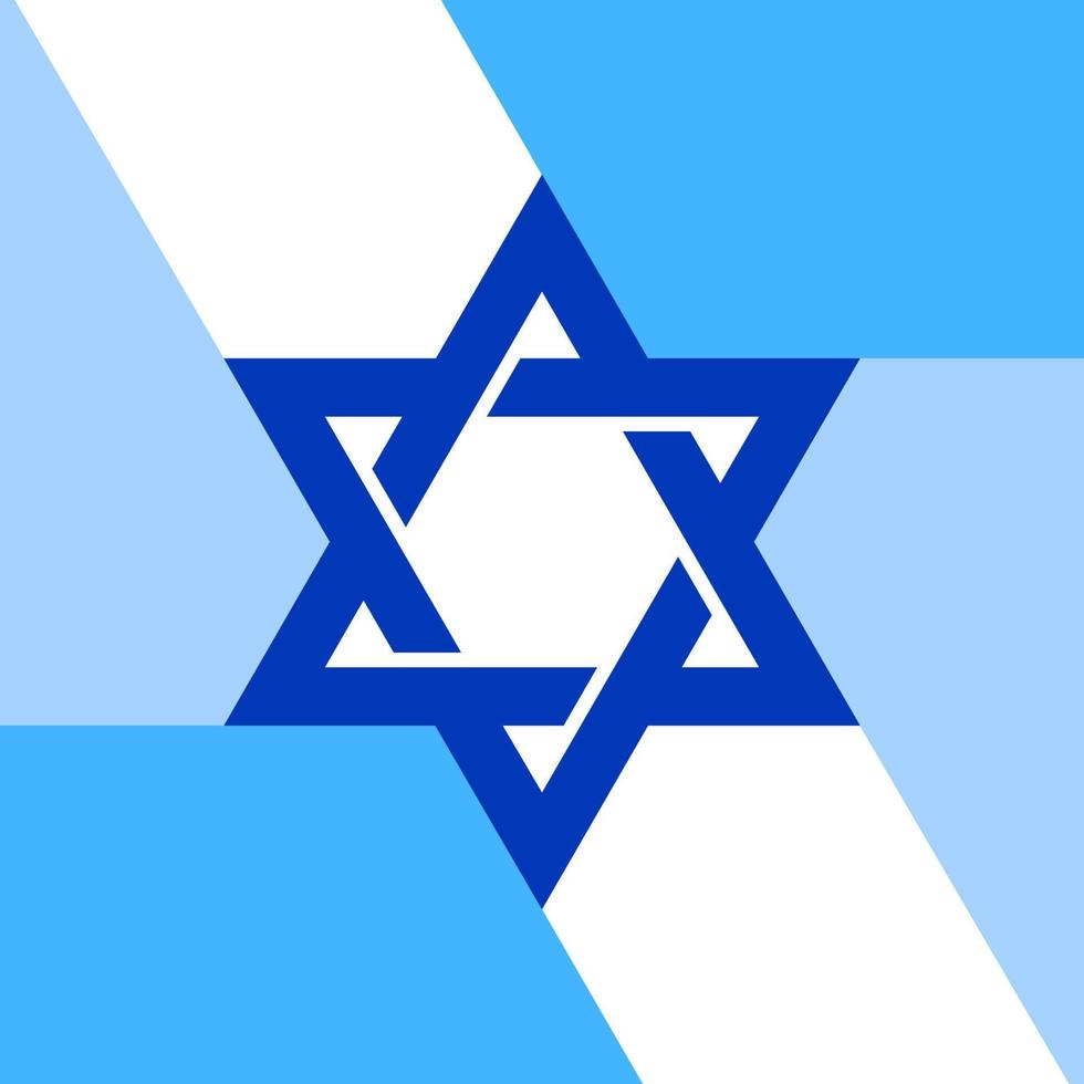 Star of David template for infographic. Hexagonal star of national flag of Israel. Vector