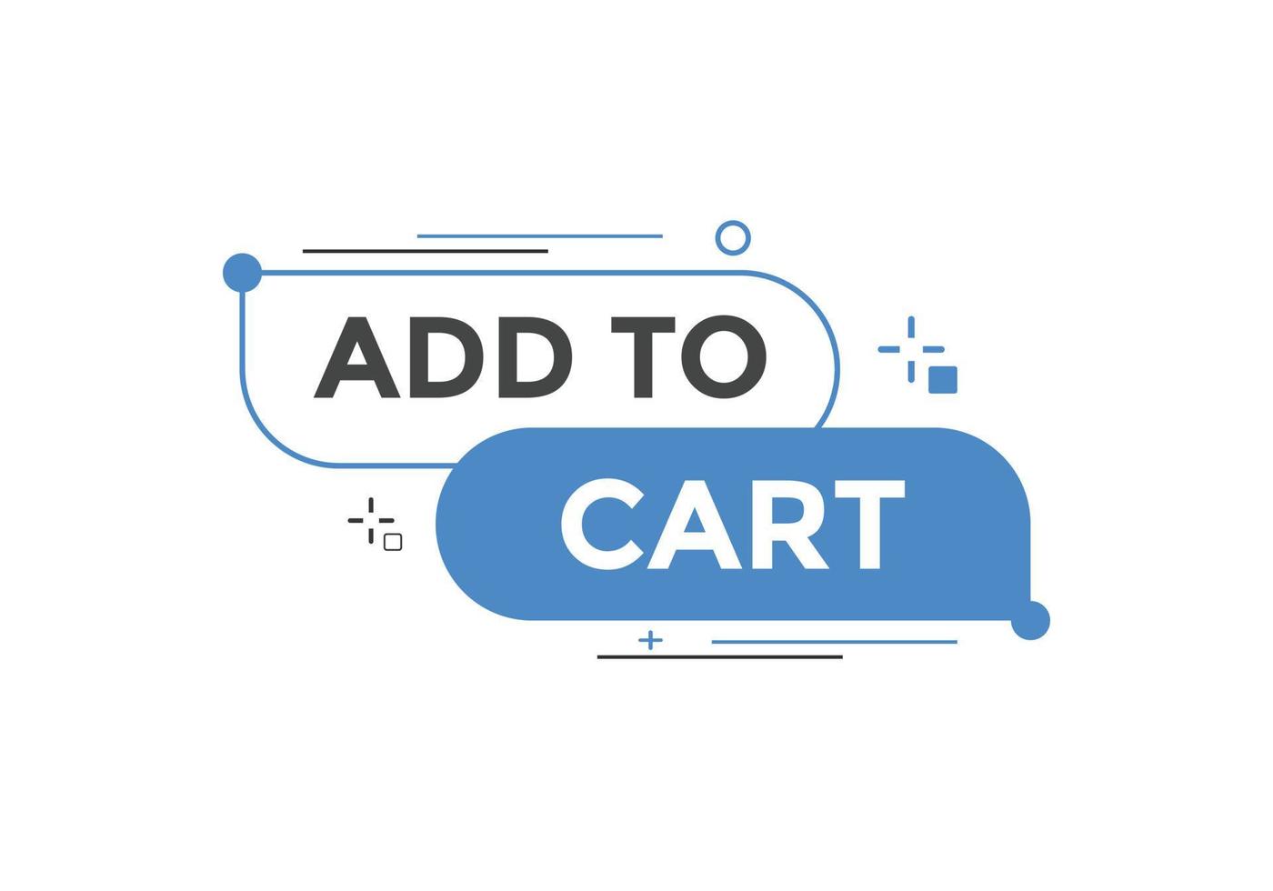add to cart text web button. add to cart speech bubble label. Colorful web banner. vector illustration