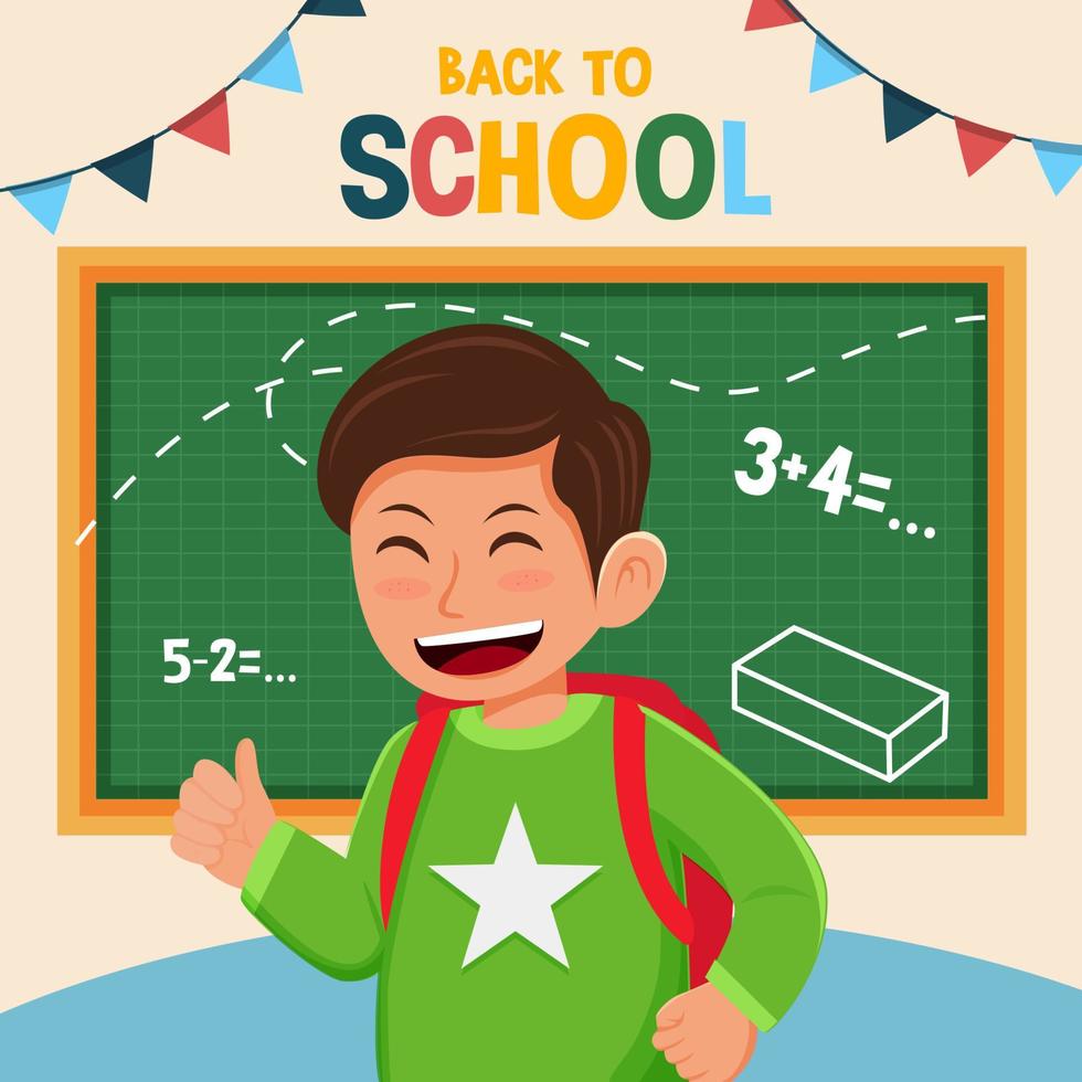 Back to School with Student Concept vector