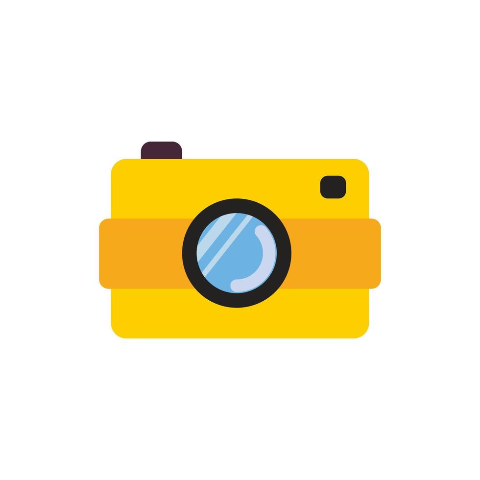 vector camera illustration, flat style camera icon.