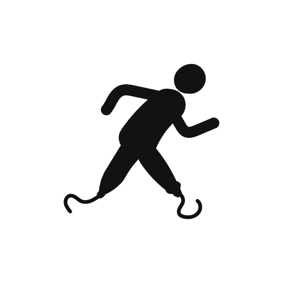 limp icon running vector