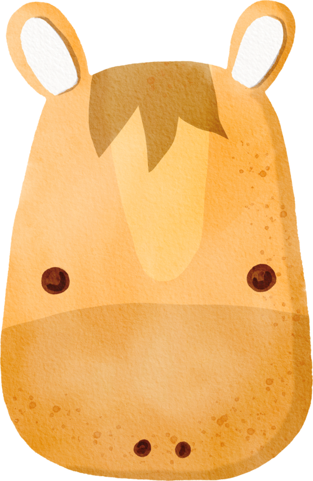 Watercolor cookie horse png