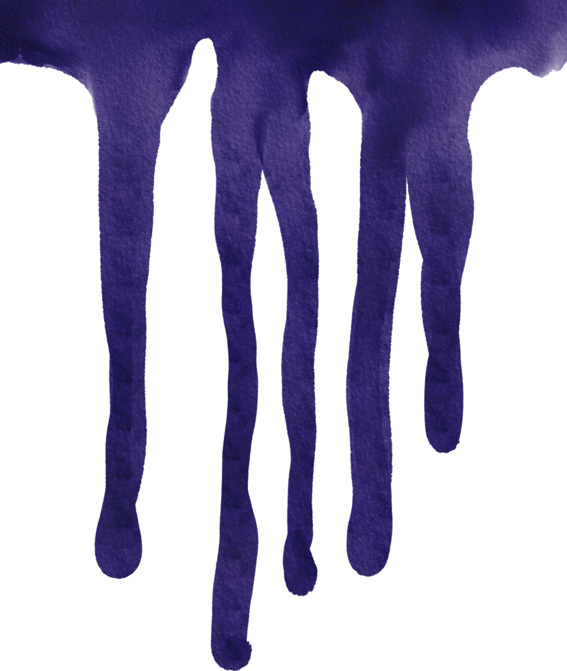 watercolor painted drip png