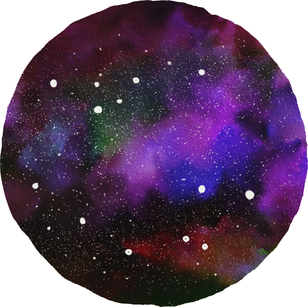 acquerello galassia pittura png