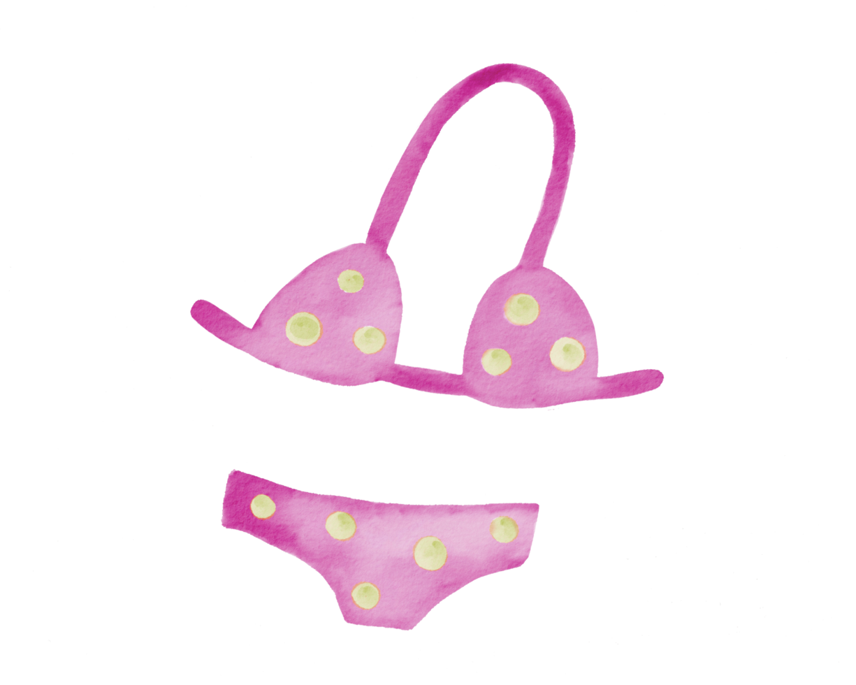 watercolor summer bikini png