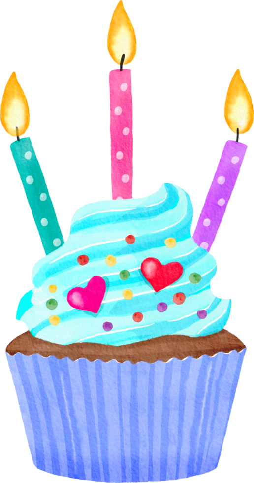 waterverf kleurrijk verjaardag koekje png