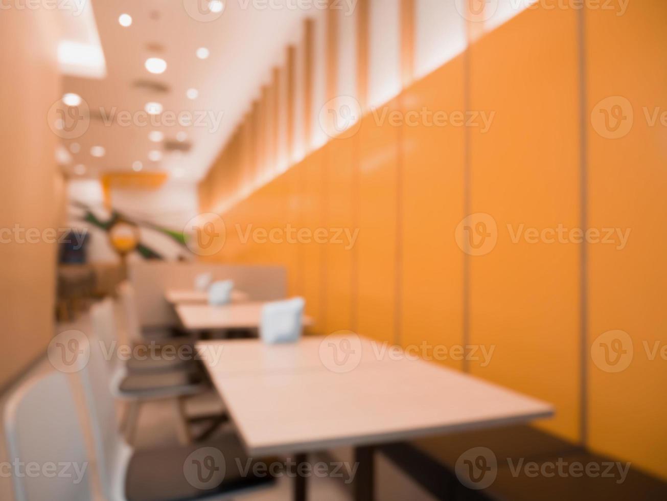 Blur cafe restaurant with abstract bokeh light background photo