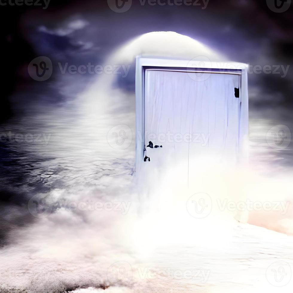 Doorway to another world. illustration photo