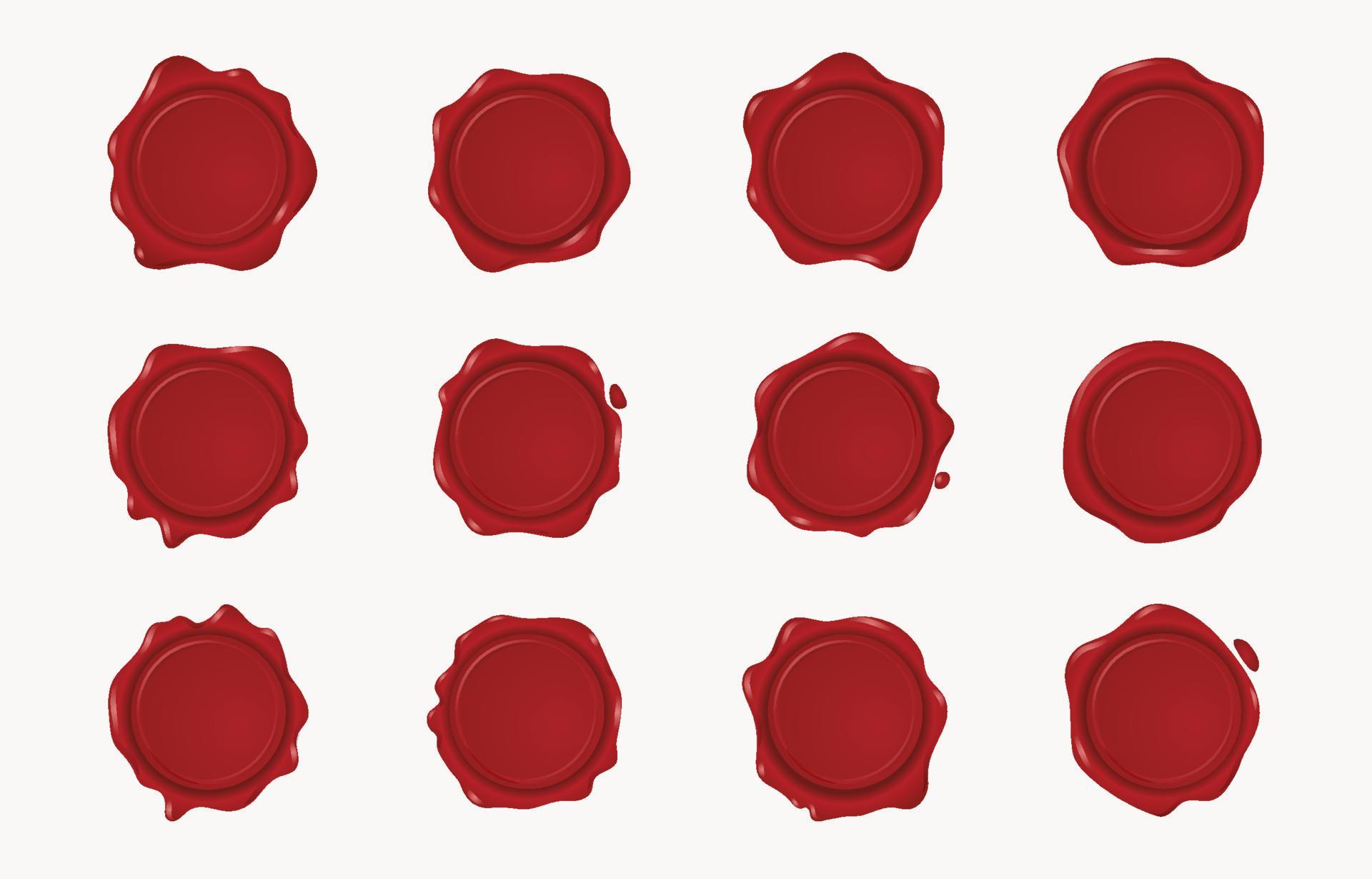 Wax Seal Logo Set 11195904 Vector Art at Vecteezy