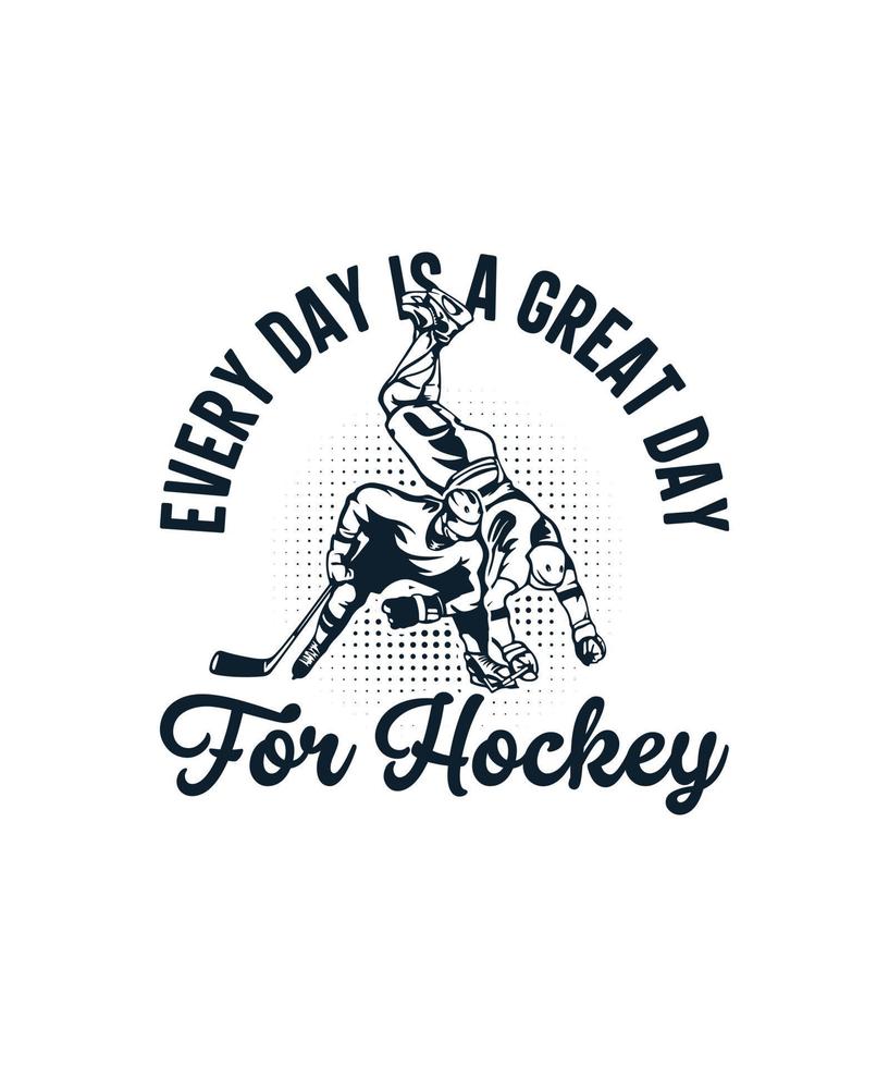 Hockey concept quotes illustration design vector