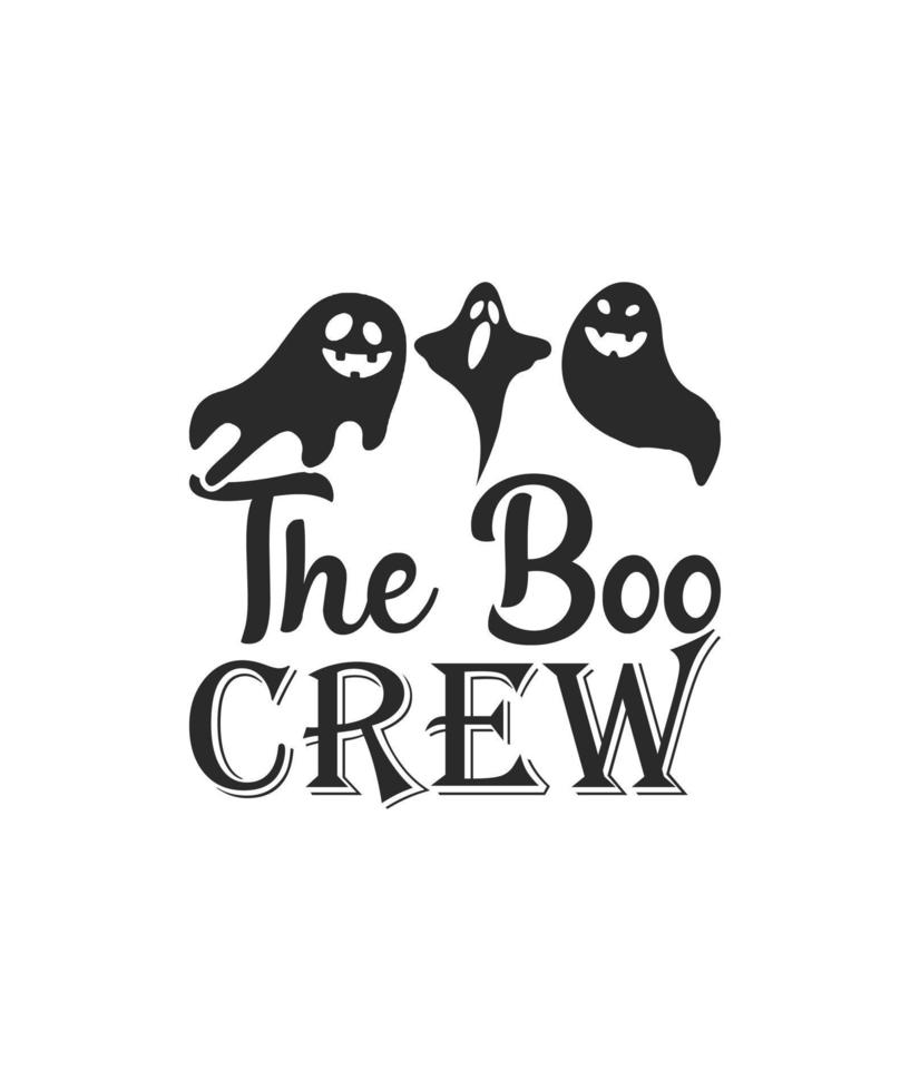 Boo crew halloween illustration vector