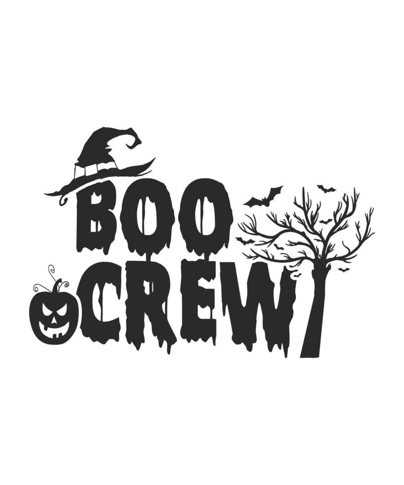 Boo crew halloween illustration vector