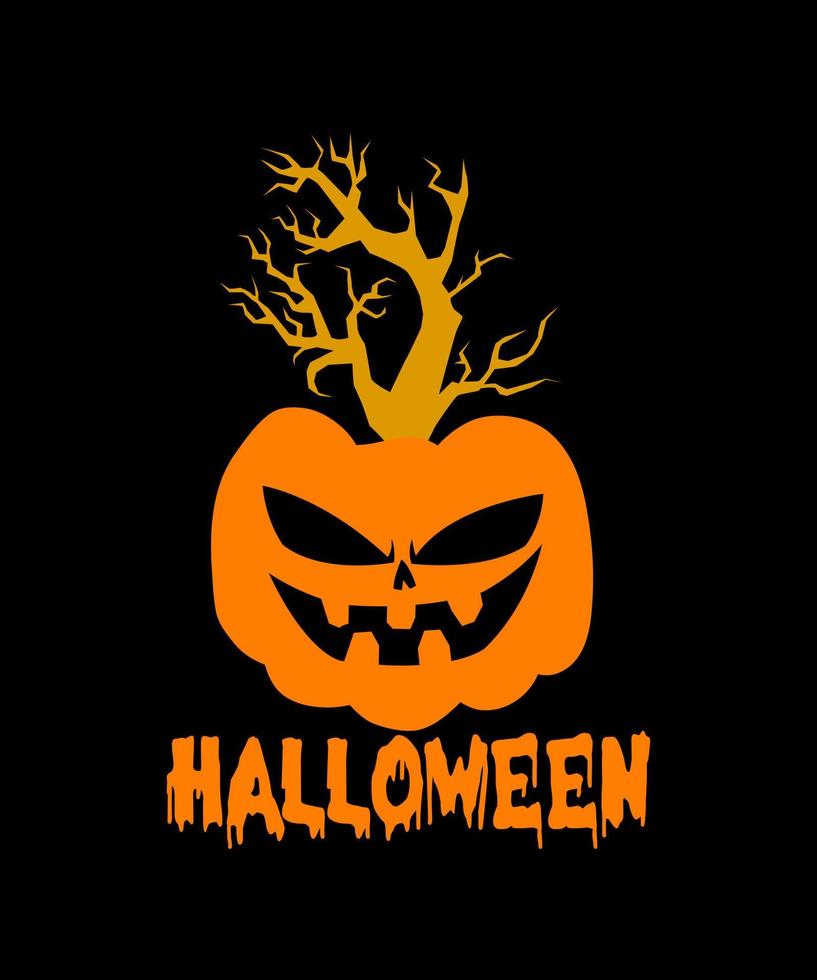 Halloween illustration halloween quotes design vector