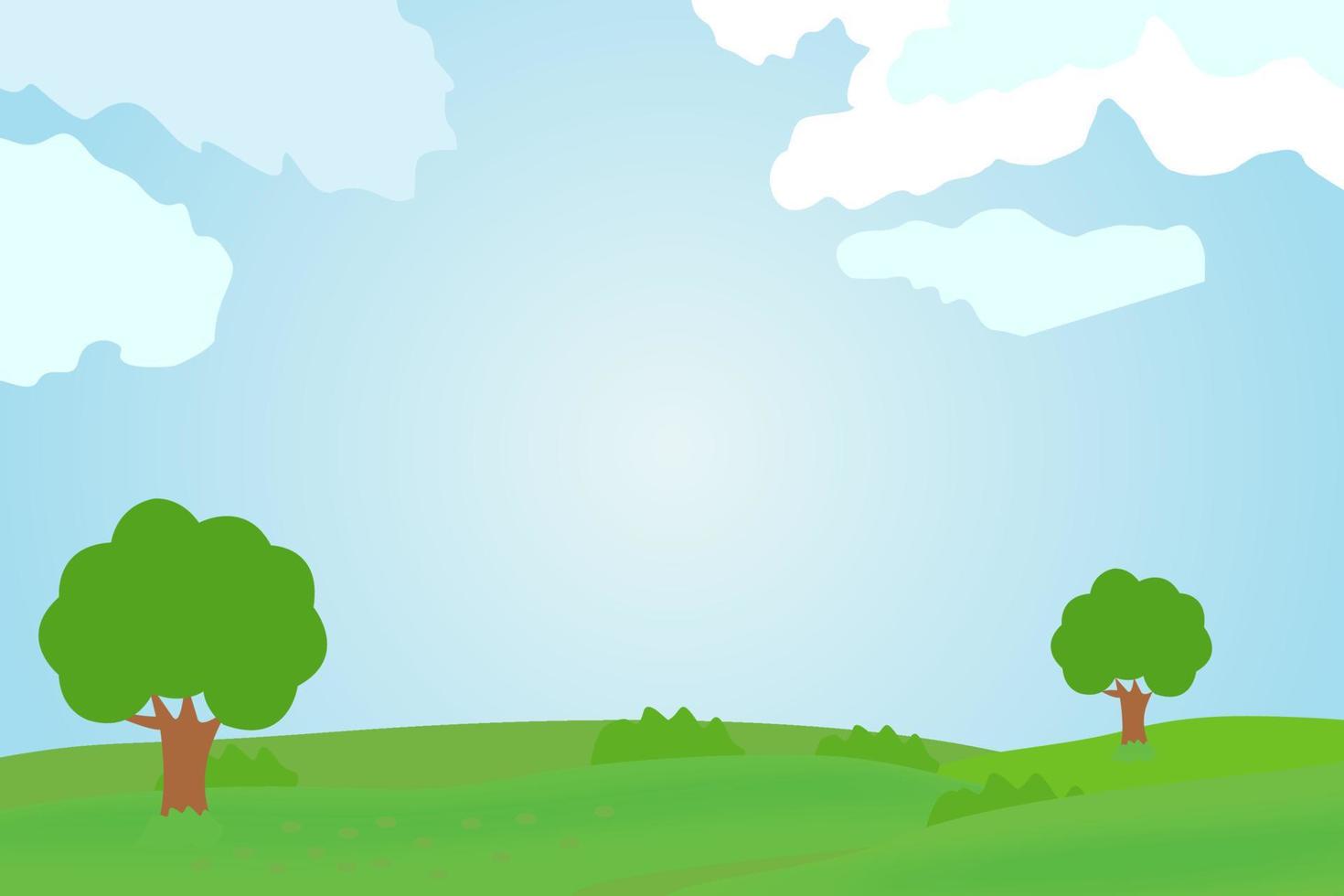 Greenery and mountain landscape vector