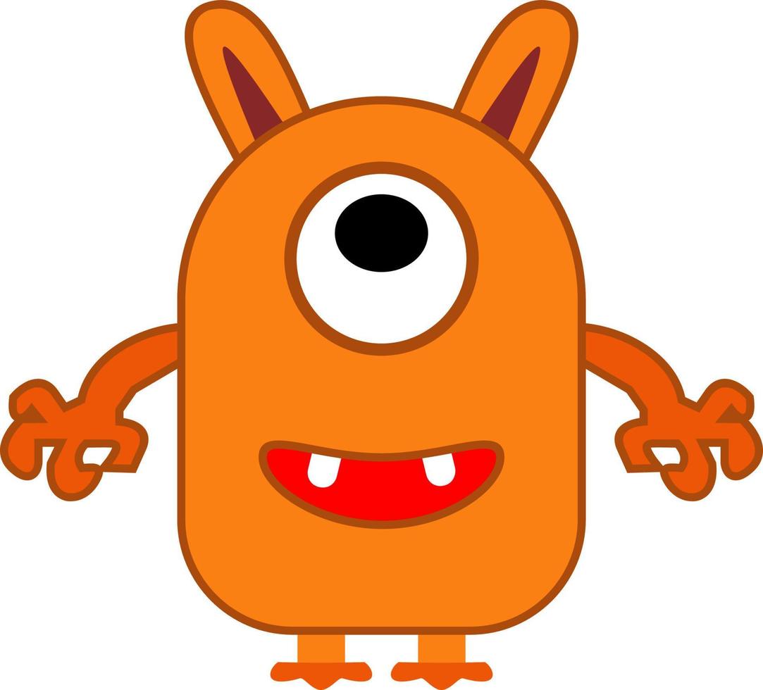 Eye Monster Cartoon Character vector