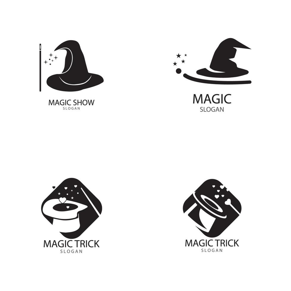 Illustration of magic hat with wand vector