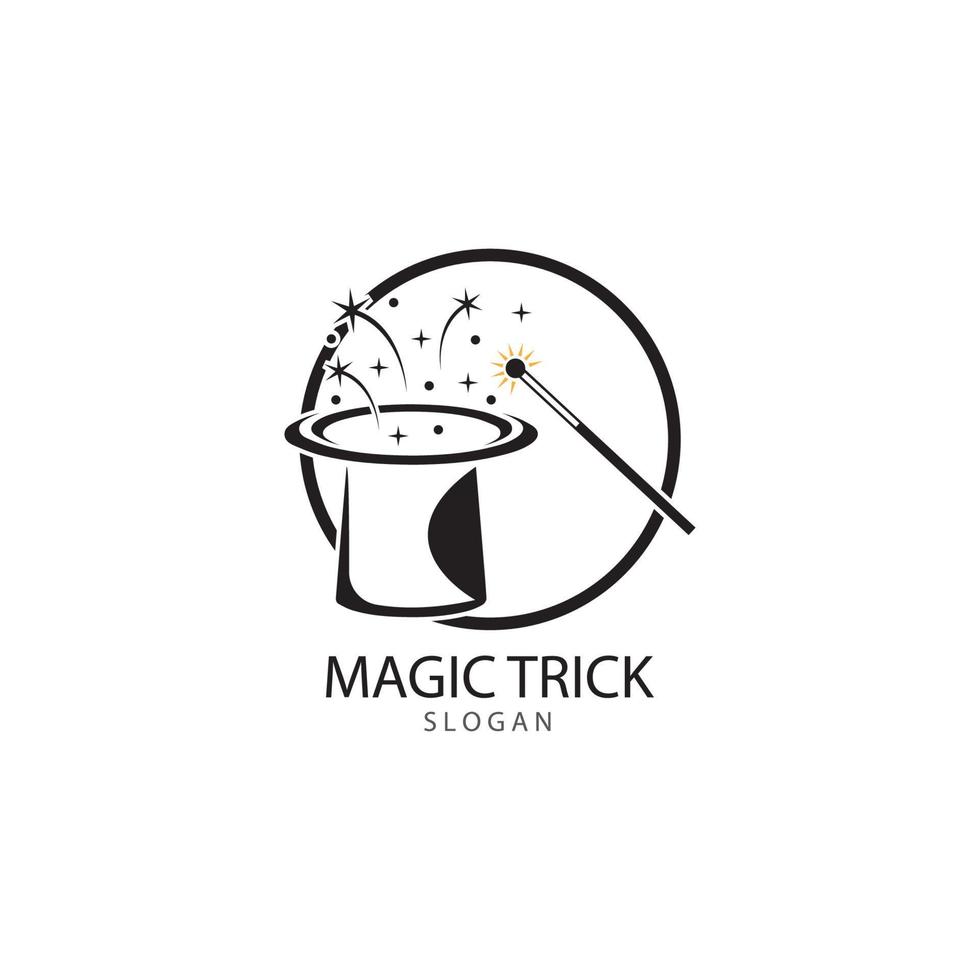 Illustration of magic hat with wand vector