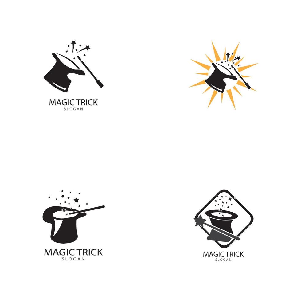 Illustration of magic hat with wand vector