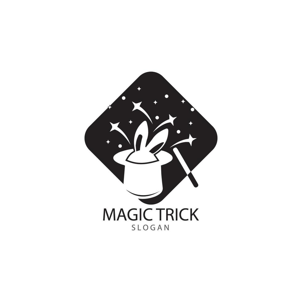 Illustration of magic hat with wand vector