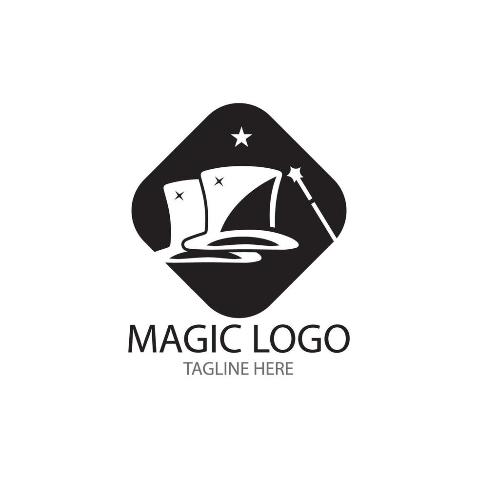 Illustration of magic hat with wand vector