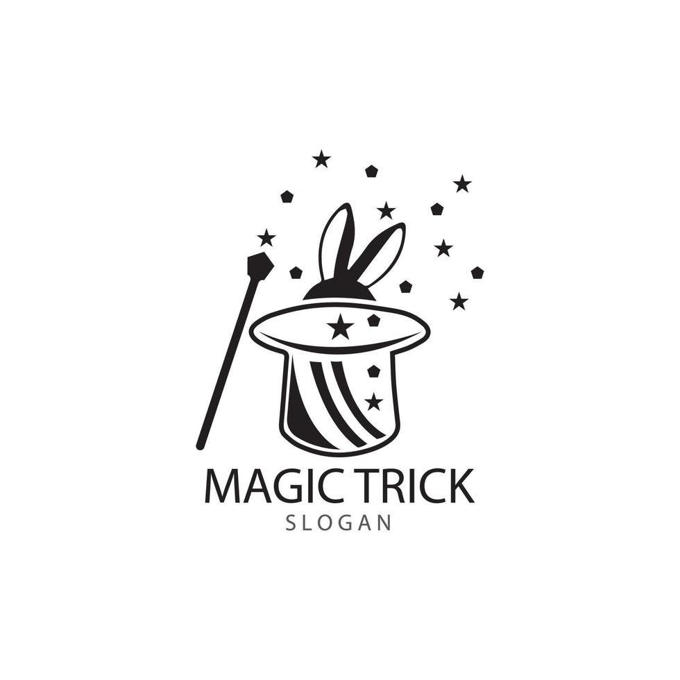 Illustration of magic hat with wand vector