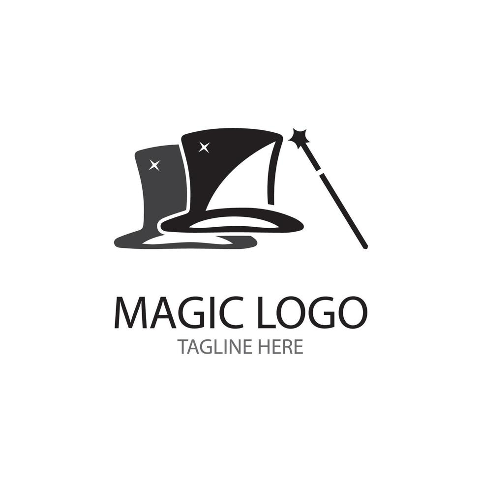 Illustration of magic hat with wand vector